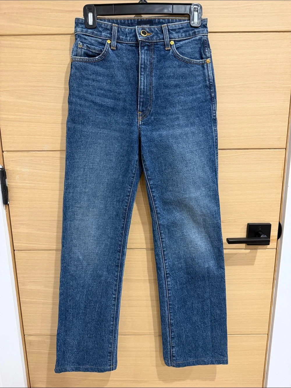 KHAITE Women’s Danielle Dark Indigo Straight Leg Denim Jeans - Picture 3 of 7